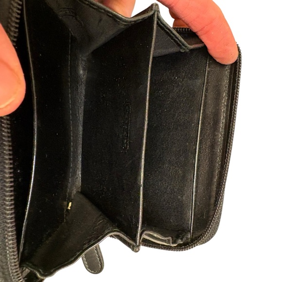 Coach vintage Black Leather small mini Zip Wallet - Picture 7 of 9
